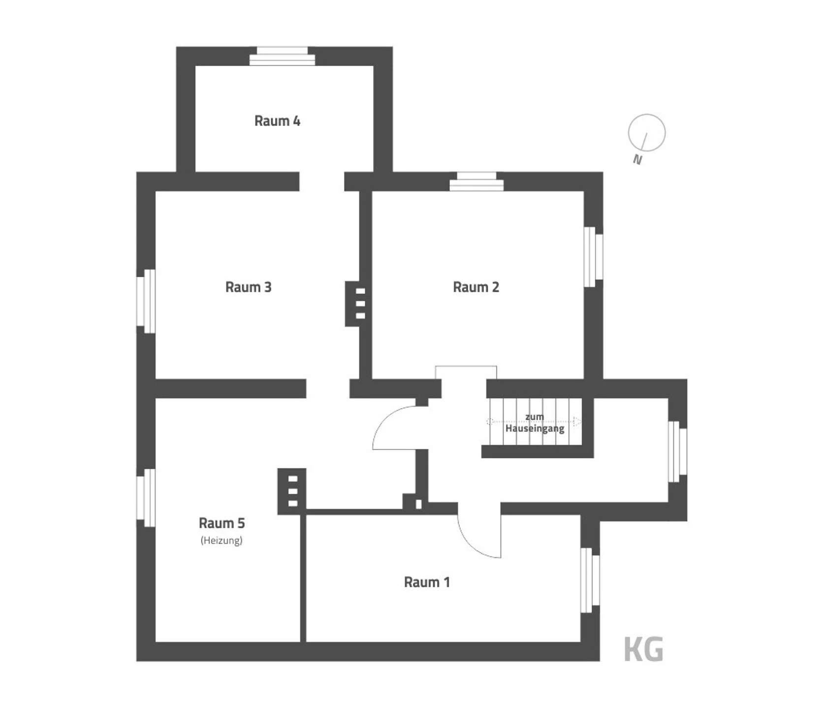 Grundriss Erdgeschoss (KG) / schematisch