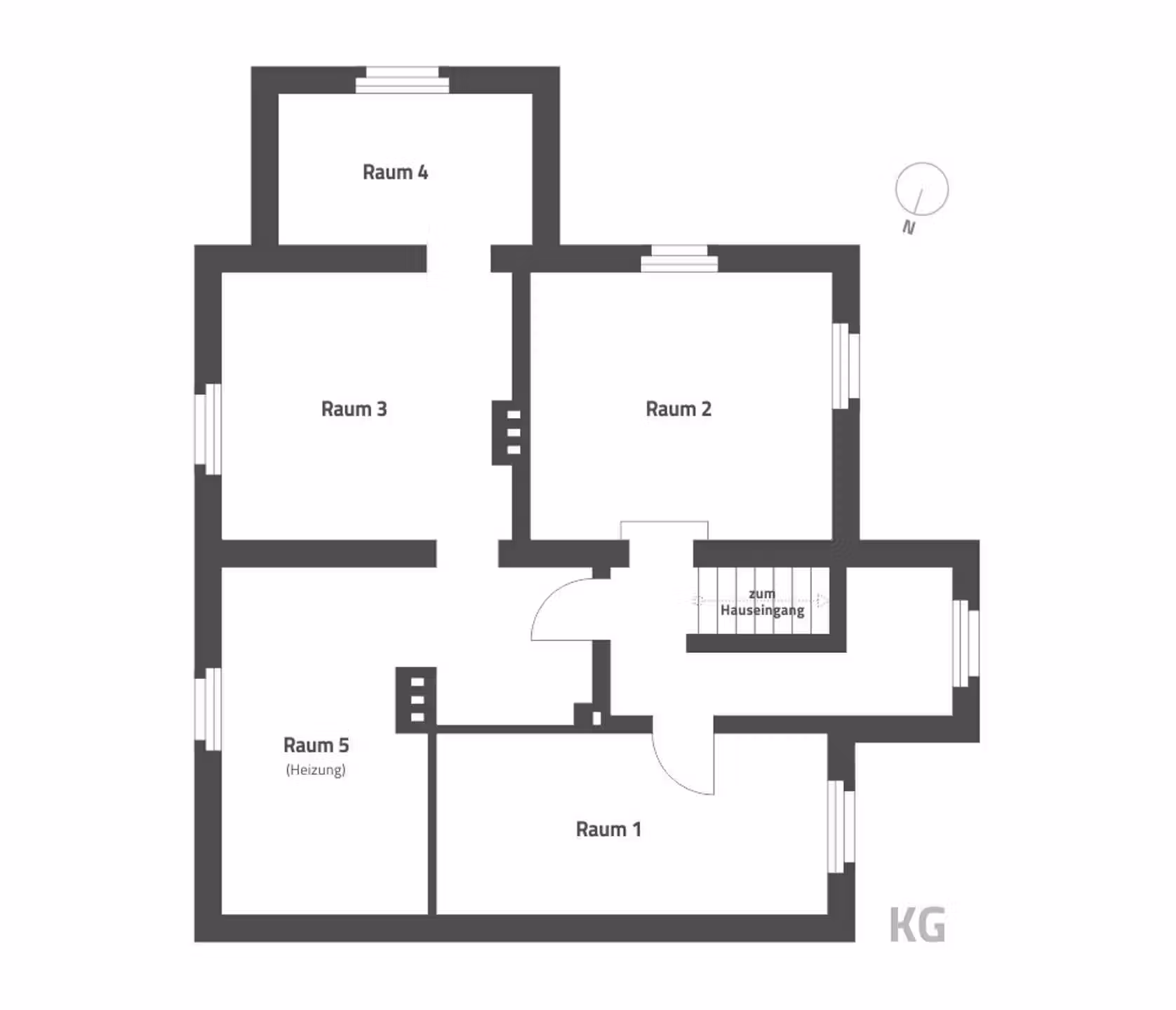 Grundriss Kellergeschoss (KG) / schematisch