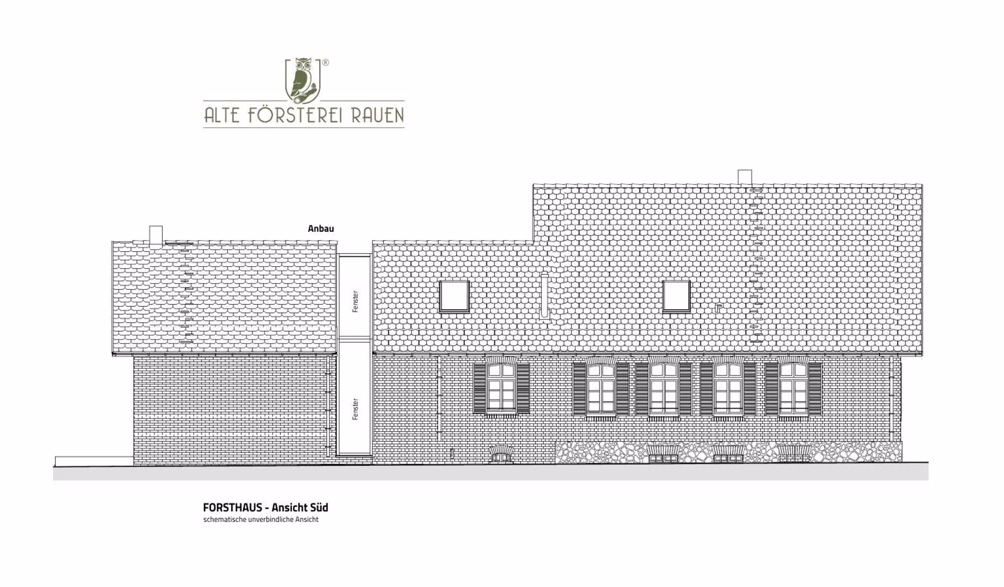 Forsthaus - schematische Ansicht Süd