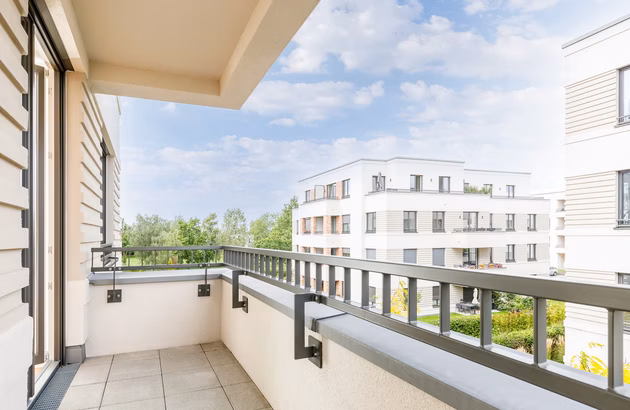 Beispielwohnung / Balkonblick